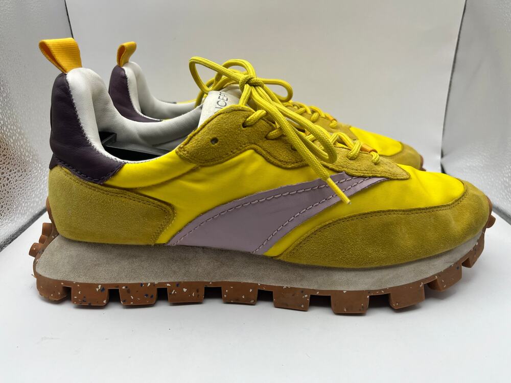 Oncept Osaka Yellow Maze Suede Lug Sole Trainers Sneakers Men's Size 9 USED